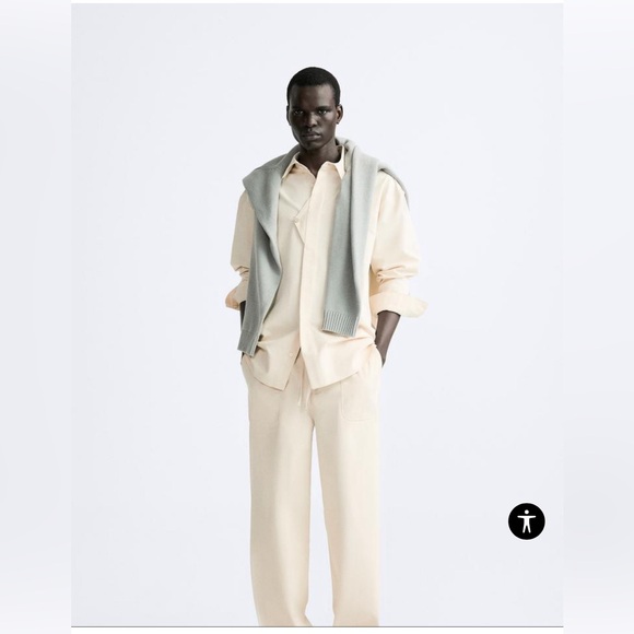 Zara Cotton Pants- NWT - Picture 1 of 8